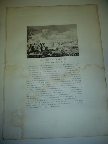 Gravure 1810 bataille - gravure,