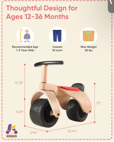 Balance bike kriddo - balance,