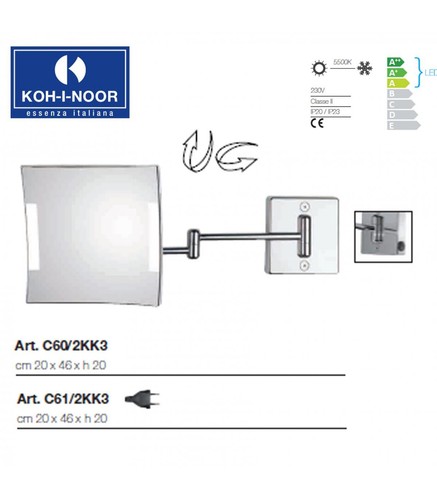 Specchio ingranditore led - specchio,
