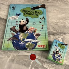 ALBUM FIGURINE SALVA IL TUO PIANETA COOP WWF Card 2012 COMPLETO + Box e LENTE