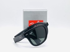 Occhiali da sole Ray-Ban Wayfarer pieghevoli RB4105 50mm - montatura nero opaco/lente verde