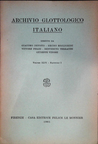 Archivio glottologico italiano - archivio,