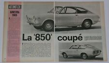 Article Articolo 1965 FIAT 850 COUPE' / 850 SPIDER / 500