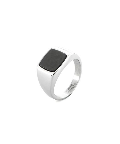 Anello steel pietra onice - steel,