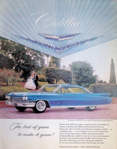 Pubblicità originale cadillac - pubblicità,