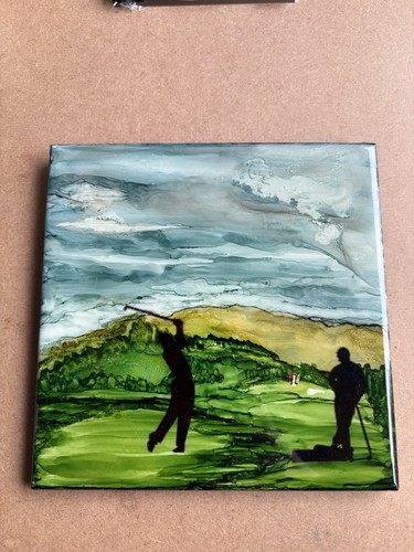 Raro golf art dipinto - art,