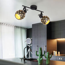 Plafoniera Nero-Oro Cristallo