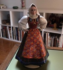 Ceramica Italiana Trevir No Essevi Lenci Donna Sarda Costume Sennori Sardegna