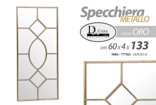 Specchio parete metallo - da,