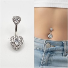 Piercing da ombelico due cuori