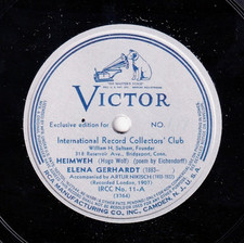 Gerhardt; Nikisch. Wolf (Lieder). IRCC 11 (10"). NM(-)