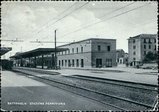 cb760 cartolina battipaglia stazione ferroviaria provincia di salerno campania