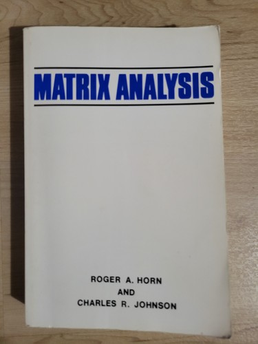Matrix analysis charles r - matrix,