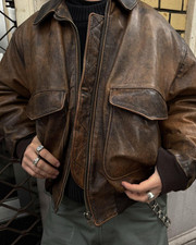 Bomber vintage pelle - bomber,