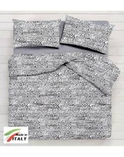 Parure Sacco Copripiumino Matrimoniale Made in Italy Percalle di Cotone SAFARI