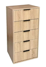 CASSETTIERA SALVASPAZIO SLIM 5 CASSETTI SETTIMINO MODERNO ROVERE RIGAT 101*50*40