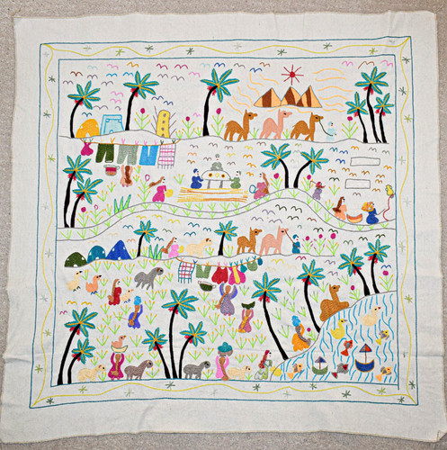 Arazzo boho ricamato mano - a,