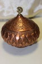 CONTENITORE  in rame  lavorato portatutto portadolci  copper box handmade