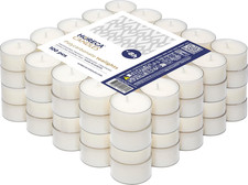 - 100 Lumini Tealight Candele Bianche - Durata 8 Ore - Inodore, Non Profumate - 