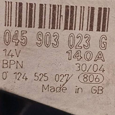 045903023A Alternatore  VOLKSWAGEN POLO 3a Serie 1.4 TDI cat Ber. 5p/d/1422cc