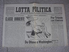 1951 giornale d'epoca LOTTA POLITICA organo del MOVIMENTO SOCIALE ITALIANO