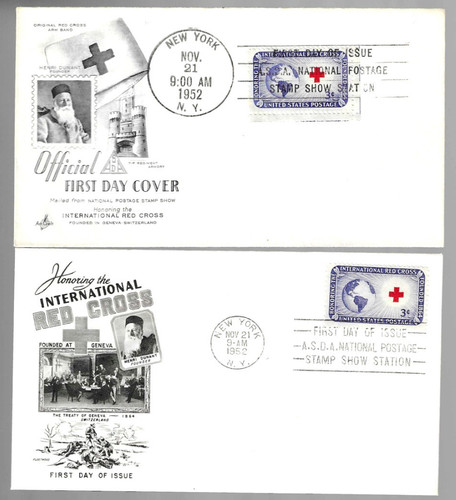 Fdc scott 1016 - croce, rossa