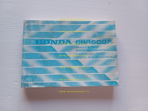 Honda cbr 600 1986 - cbr, manuale