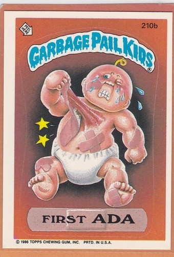 1986 topps garbage pail kids - topps,