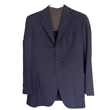 Belvest giacca da uomo taglia 50 L blazer 100% extra lana fine super 100's blu