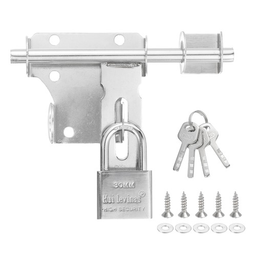 Barrel bolt silver sliding - bolt,