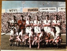 Foto Autografata Cagliari Calcio anno 1969/1970 originale in carta fotografica