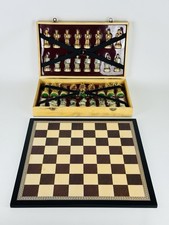Nigri Vintage Gioco Scacchi Con Pedine “Camelot” Dipinte A Mano + Scacchiera