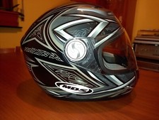 casco integrale nero e grigio 