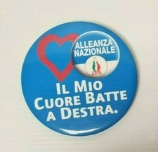 SPILLA BADGE PIN ALLEANZA NAZIONALE AN MOVIMENTO SOCIALE ITALIANO MSI 8 CM