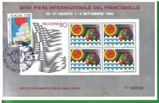 IPZS XXXII FIERA DEL FRANCOBOLLO RICCIONE 80 1980 TOFFOLETTI NUMERATO.