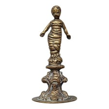 *HH* Antica Statuina Statua Liberty Vittoriana Bambino Fasce Base Timbro Sigillo