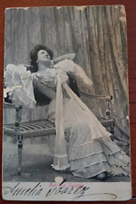 1910 CARTOLINA AUTOGRAFA CANTANTE LIRICA AMALIA SOAREZ
