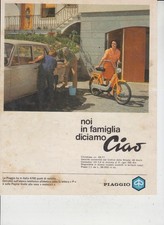 PUBBLICITA'  ADVERTISING-PIAGGIO CIAO  1969- MOTOITALIANE CICLOMOTORI EPOCA