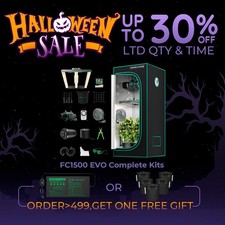 MARS HYDRO 80x80x160cm Growbox Komplet+FC1500 LEDSamsung301H EVO+6" ventola clip on