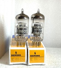2 x Röhren E88CC 6922 coppia piastre grigie Siemens Halske abbinate