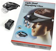 LENTE D'INGRANDIMENTO DA TESTA CON LUCE A LED PER LAVORO LETTURA HOBBY OROLOGIAI