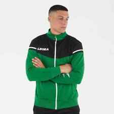 Tuta uomo Legea da ginnastica zip taglie forti 2XL XXL nero sport in poliestere