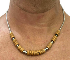 Collana in acciaio inox da uomo catenina lunga 50 cm catena surfista girocollo