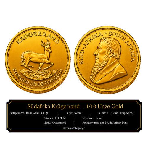 Sudafrica krugerrand oz - krugerrand, 1/10