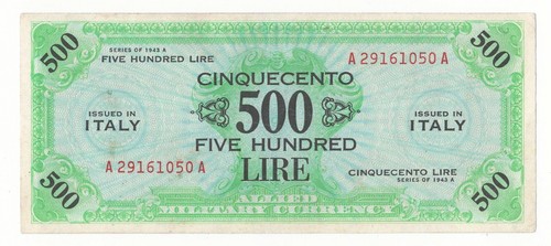 500 lire serie 1943 - 500, am