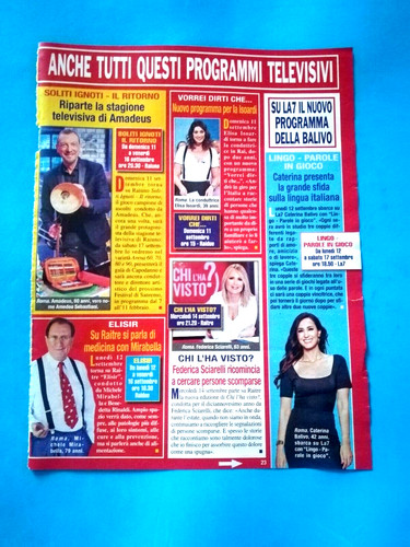 Ritaglio giornale gossip tv - di,