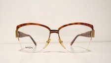 Krizia Montatura occhiali da sole Gold & Brown Eyeglasses  Made in Italy  NOS