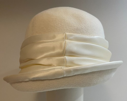 Cappello donna beige bianco - cappello,
