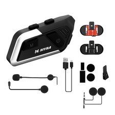 MF9029 Interfono Cuffia Auricolare Casco Myra MC500 Bluetooth 5.3 Moto Scooter