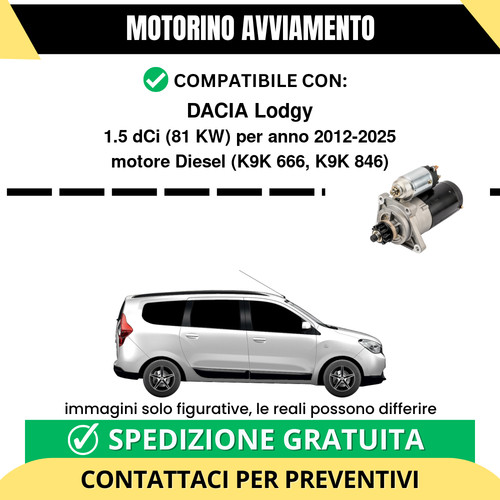Motorino avviamento dacia - avviamento,